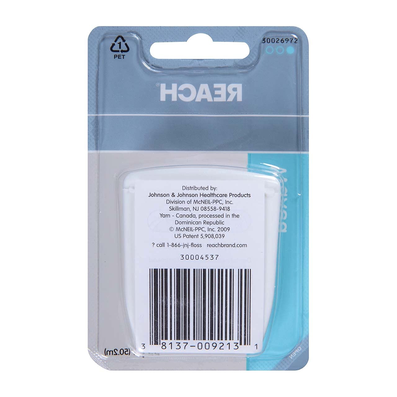 Reach Waxed Floss Unflavored – 55 yds, Pack of 6 | Waxed Nylon Dental Floss
