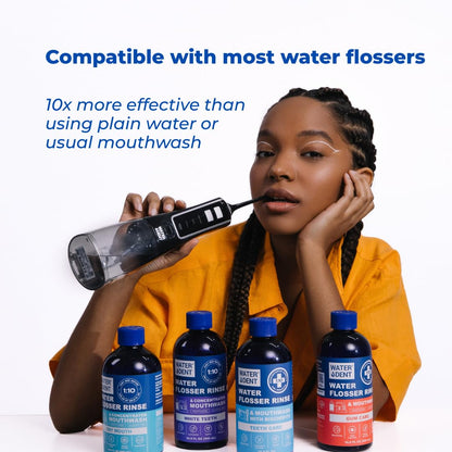 Concentrated Water Flosser Rinse & Mouthwash – Teeth Whitening, Fruit Flavor, 16.9 oz, 1 Pack, Made in USA
