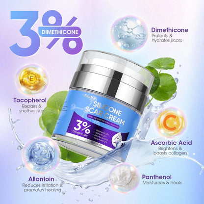 Reatoy Silicone Scar Cream 3% Dimethicone – 55ml for Surgical, C-Section, Acne Scars