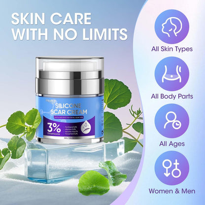 Reatoy Silicone Scar Cream 3% Dimethicone – 55ml for Surgical, C-Section, Acne Scars