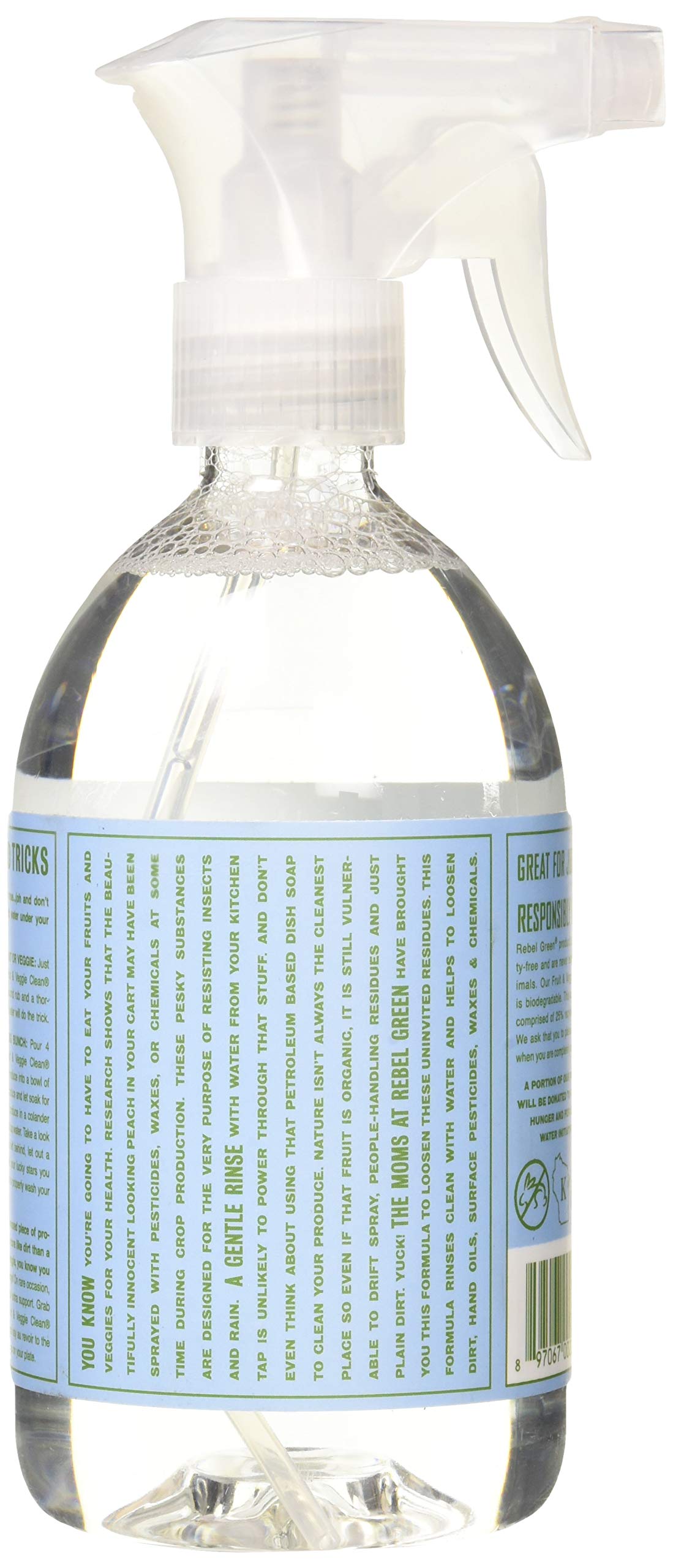 Rebel Green Cleaner Spray Veggie & Fruit – 16 oz | Natural Produce Wash