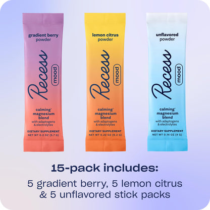 Recess Mood Drink Mix Powder Sampler Pack – 15ct Box