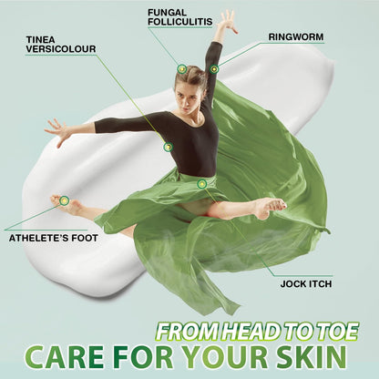 Recuren Plus Antifungal Cream with Tea Tree Oil – Herbal Skin Relief for Fungus, Jock Itch & Athlete's Foot (100g)