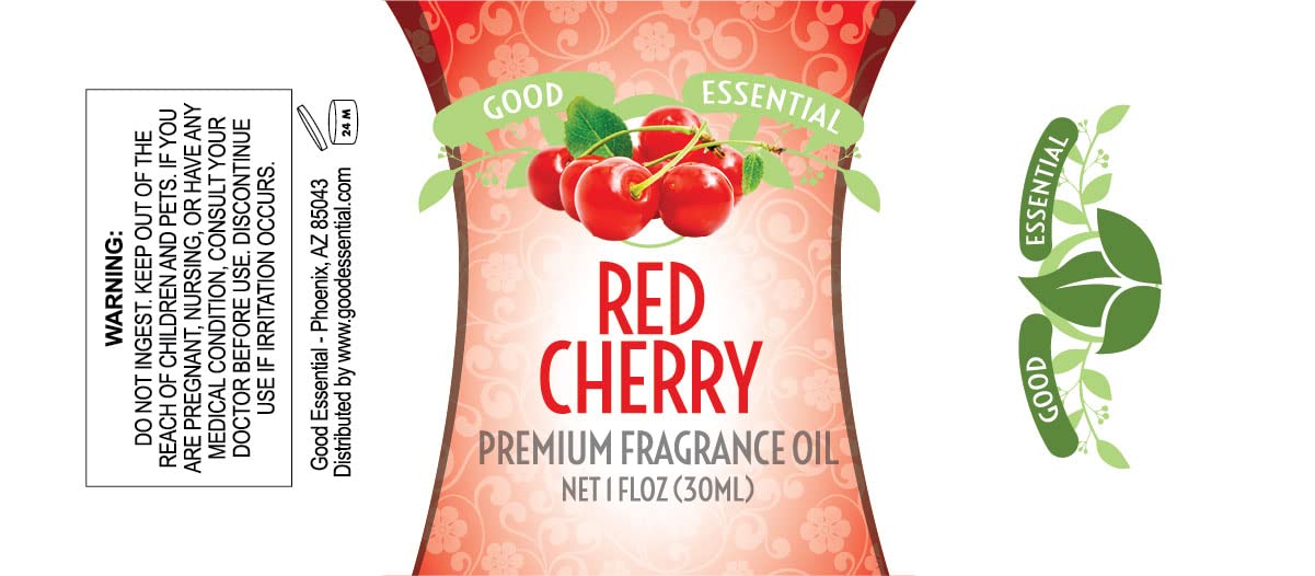 Good Essential Red Cherry Fragrance Oil - 1 fl oz for Diffusers, Candles, Soaps & Perfume