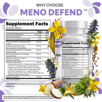 Clean Nutra Wild Yam Root Capsules for Women's Hormone Balance - Pre and Post Menopause Support