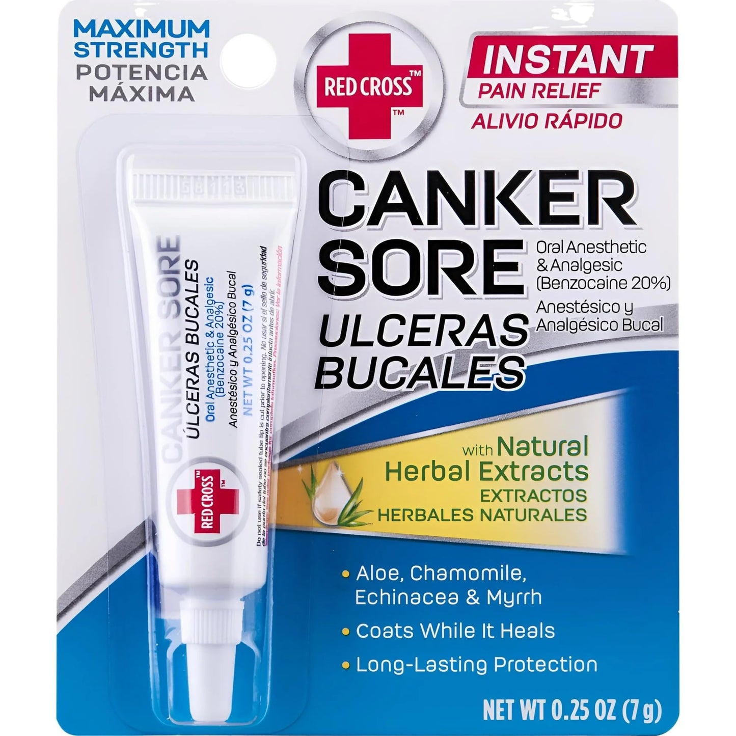Red Cross Canker Sore Medication 0.25 oz - Packaging May Vary | Temporary Relief