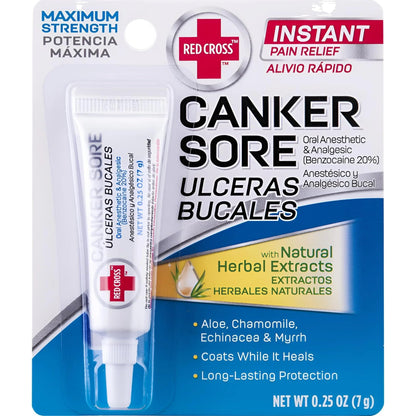 Red Cross Canker Sore Medication 0.25 oz - Packaging May Vary | Temporary Relief