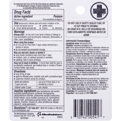 Red Cross Canker Sore Medication 0.25 oz - Packaging May Vary | Temporary Relief