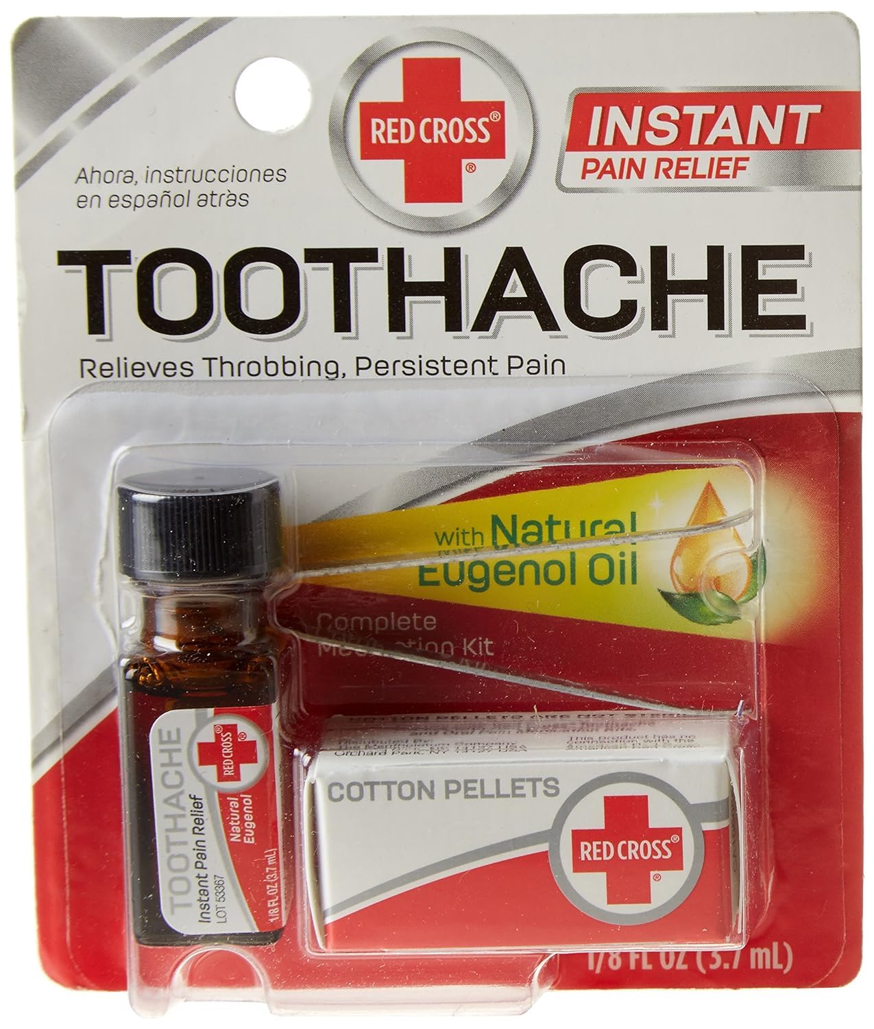Red Cross Toothache Medication Drops - Fast-Acting Relief, 1 Retail Package