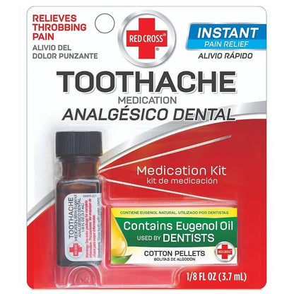Red Cross Toothache Medication Drops - Fast-Acting Relief, 1 Retail Package