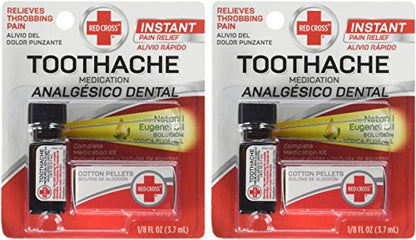 Red Cross Toothache Complete Medication Kit 0.12 oz Pack of 2