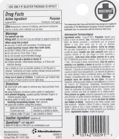 Red Cross Toothache Complete Medication Kit 0.12 oz Pack of 2