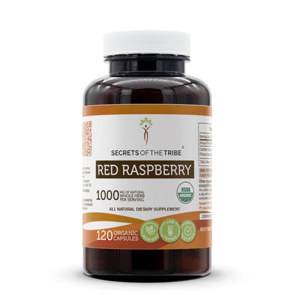 Secrets of the Tribe Red Raspberry USDA Organic Capsules – 120 Count