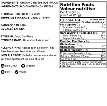 Food to Live Organic Red Reishi Mushroom Powder – 12 Ounces | Immunity & Holistic Wellness