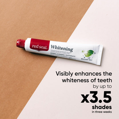 Red Seal Fluoride Free Whitening Toothpaste - Mint | Vegan, Cruelty-Free, NATRUE-Certified Natural Ingredients