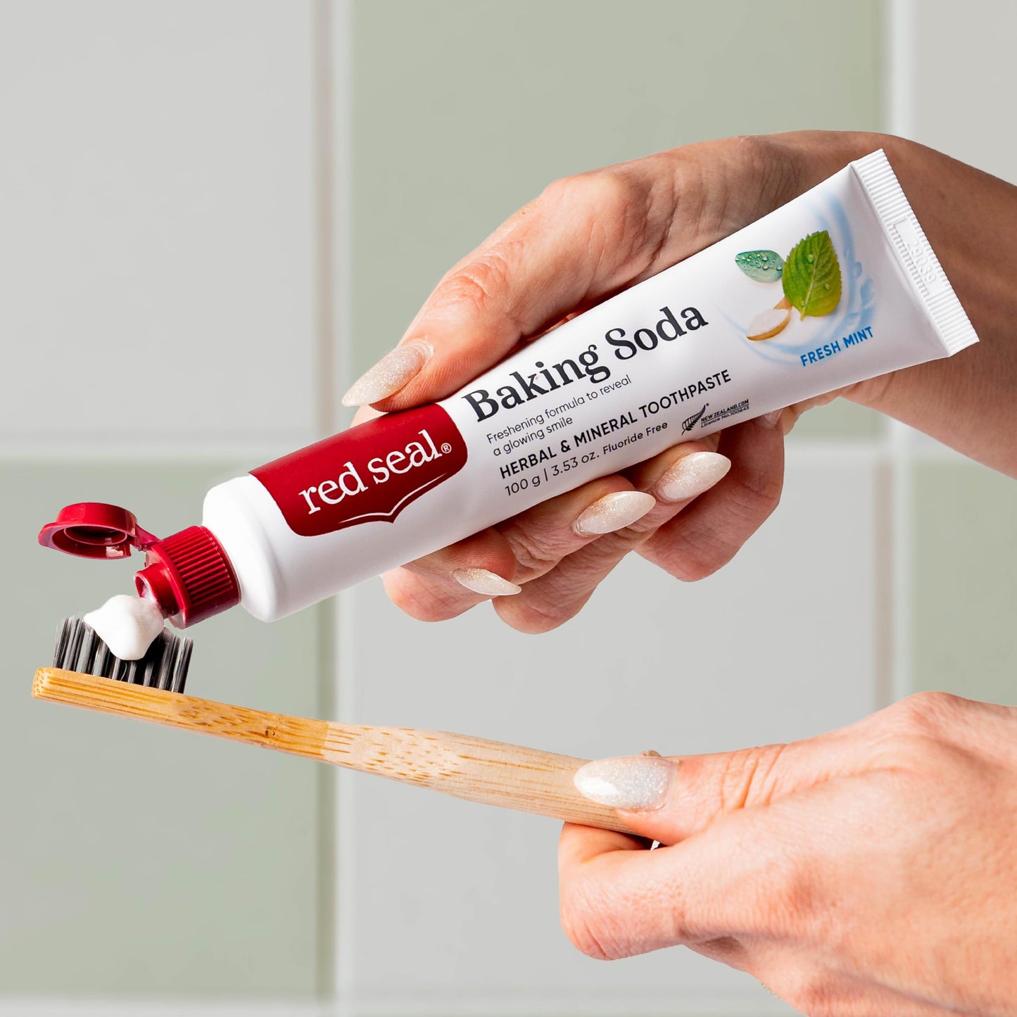 Red Seal Fluoride Free Toothpaste – Baking Soda, Vegan & Cruelty-Free