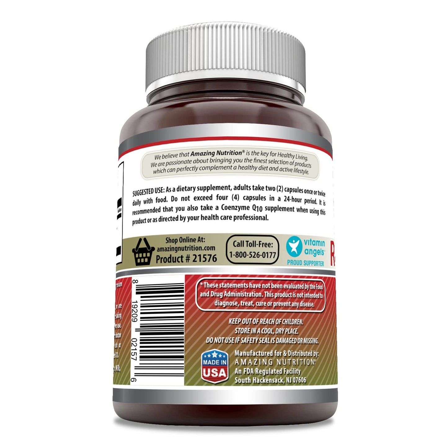 Red Yeast Rice 1200mg – 240 Capsules | Made in USA, Non-GMO
