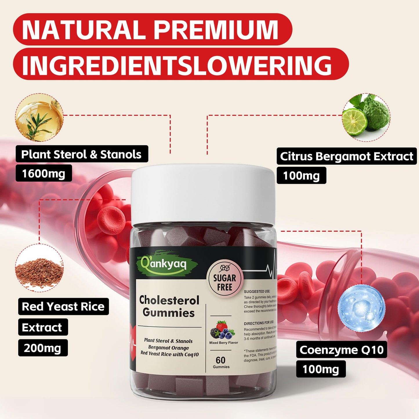 Cholesterol Lowering Gummies with Plant Sterols & Stanols – LDL Support