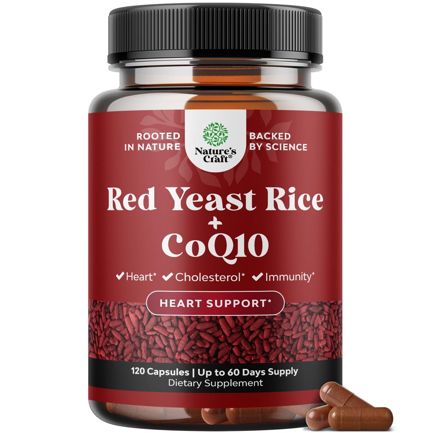 Red Yeast Rice 1200 mg with CoQ10 – Heart & Cholesterol Support