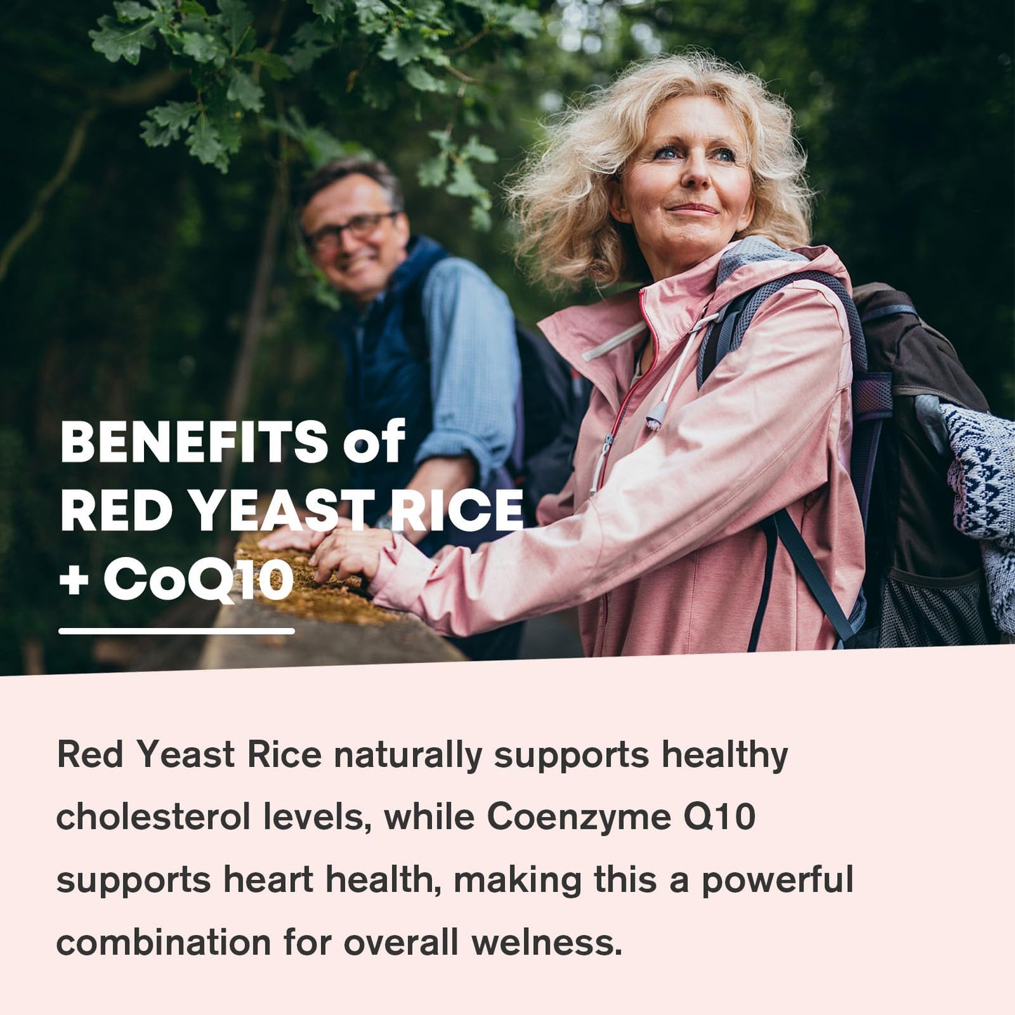Red Yeast Rice with CoQ10 Gummies - 2400mg + 200mg Cholesterol Support (60 Count) - Sugar Free, Vegan