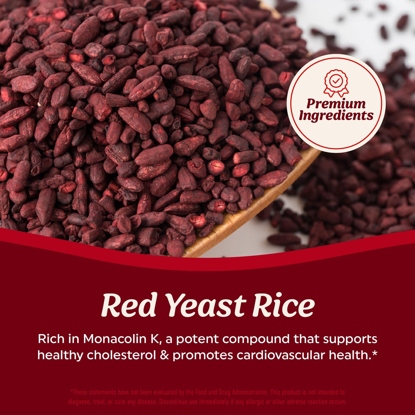 Red Yeast Rice 1200mg with CoQ10 & Omega-3 – Heart Health Support (90 Ct)