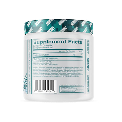 REDCON1 Creatine Monohydrate | Keto Friendly & Vegan Pre & Post Workout | Creatine Powder - 60 Servings