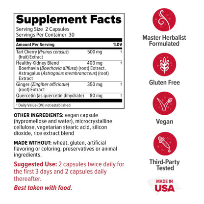 Redd Remedies Gouch! | Joint Support, Uric Acid & Inflammation | Tart Cherry & Quercetin | 60 Vegan Capsules