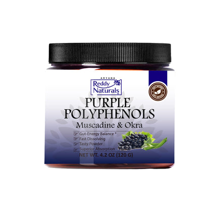 Reddy Naturals Purple Polyphenols – Muscadine Grape Extract (4.2 oz) – Plant-Based Antioxidants
