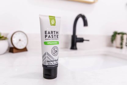 Redmond Earthpaste with Silver - Natural Non-Fluoride Toothpaste, Unsweetened Spearmint, 4 oz Tubes (Pack of 2)