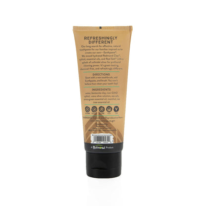 Redmond Earthpaste with Silver - Natural Non-Fluoride Toothpaste, 4 oz Tube (Wintergreen)