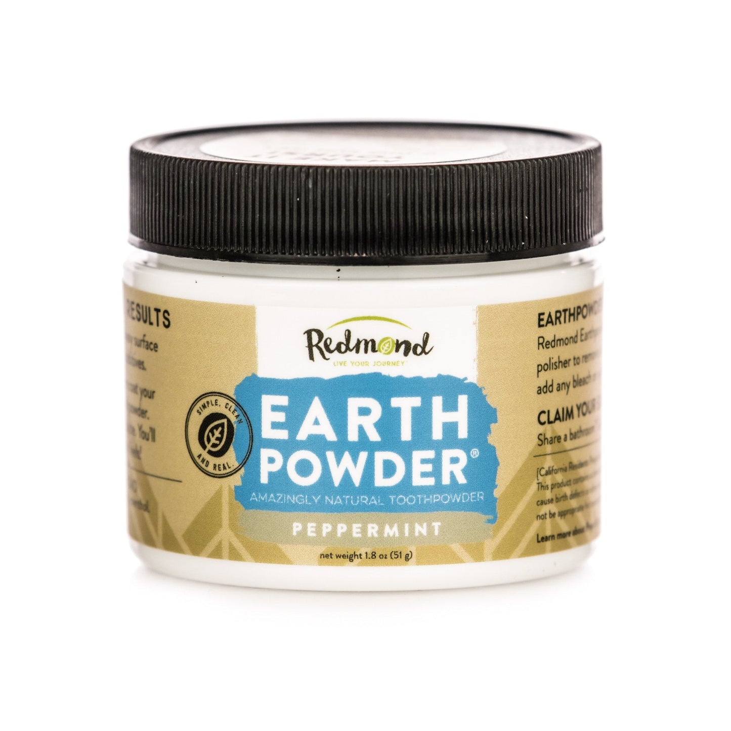 Redmond Earthpowder – All Natural Tooth & Gum Powder with Bentonite Clay & Peppermint