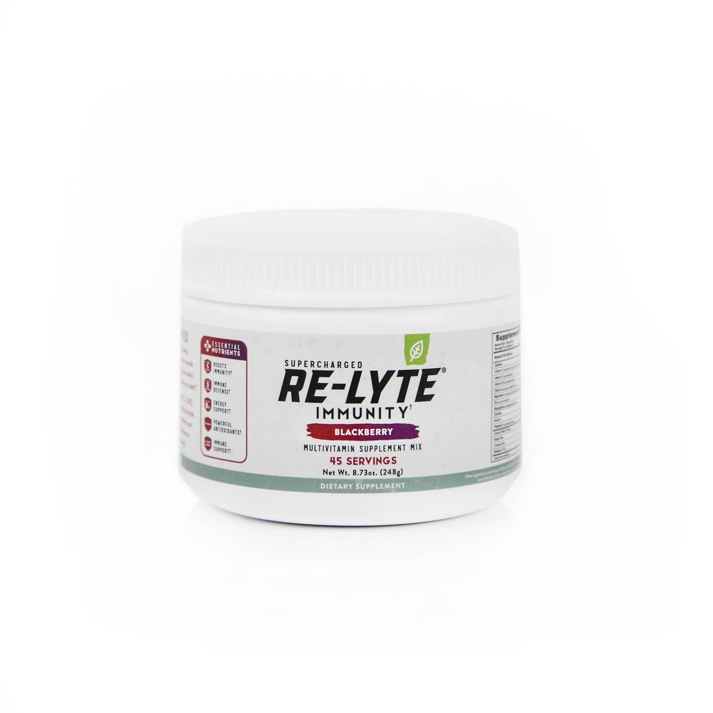 REDMOND Re-Lyte Immunity Multivitamin Supplement Mix – Blackberry Flavor