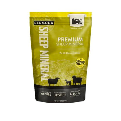 Redmond All Natural Sheep Mineral Supplement - Essential Trace Minerals for Health & Growth - 5 lbs