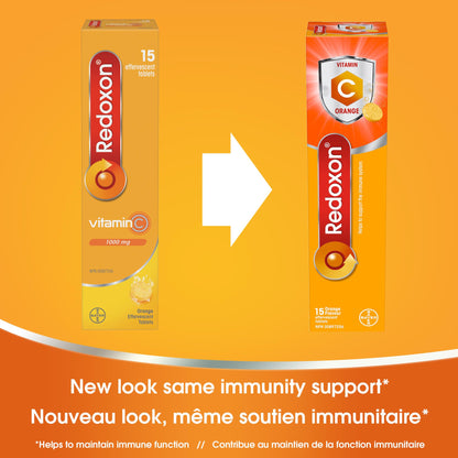 Redoxon Orange Vitamin C Effervescent Tablets 15 Count