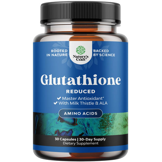 Reduced Glutathione 500 mg with Milk Thistle & ALA – 30 Count BritishVita | Premium UK Vitamins & Wellness Supplements