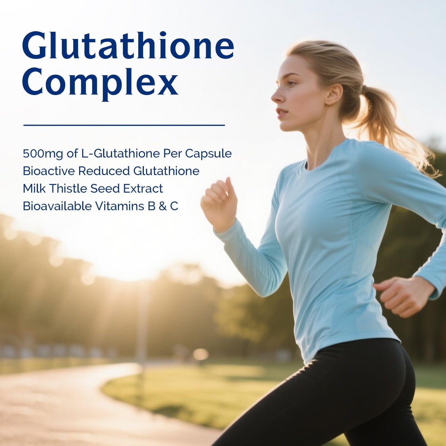 Innate Vitality Glutathione 500mg – Reduced Glutathione with Milk Thistle, Vitamin C, B Complex | 60 Capsules