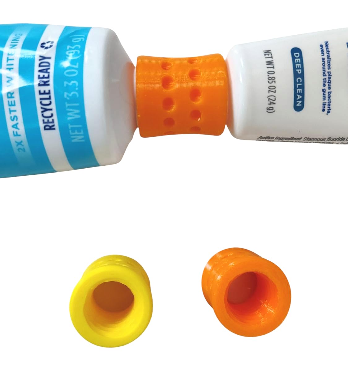 Toothpaste Refill Adapters 2PCs – Fits Crest & Colgate for Travel Packing