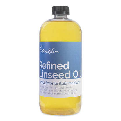 Refined Linseed Oil - 32 oz | Made in USA | Painting Supplies