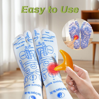 Reflexology Socks – Acupressure & Massage Tools (Large) for Fatigue Relief & Circulation