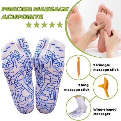 Reflexology Socks with Massage Tool – Acupressure Socks for Fatigue Relief & Circulation (Small Size)