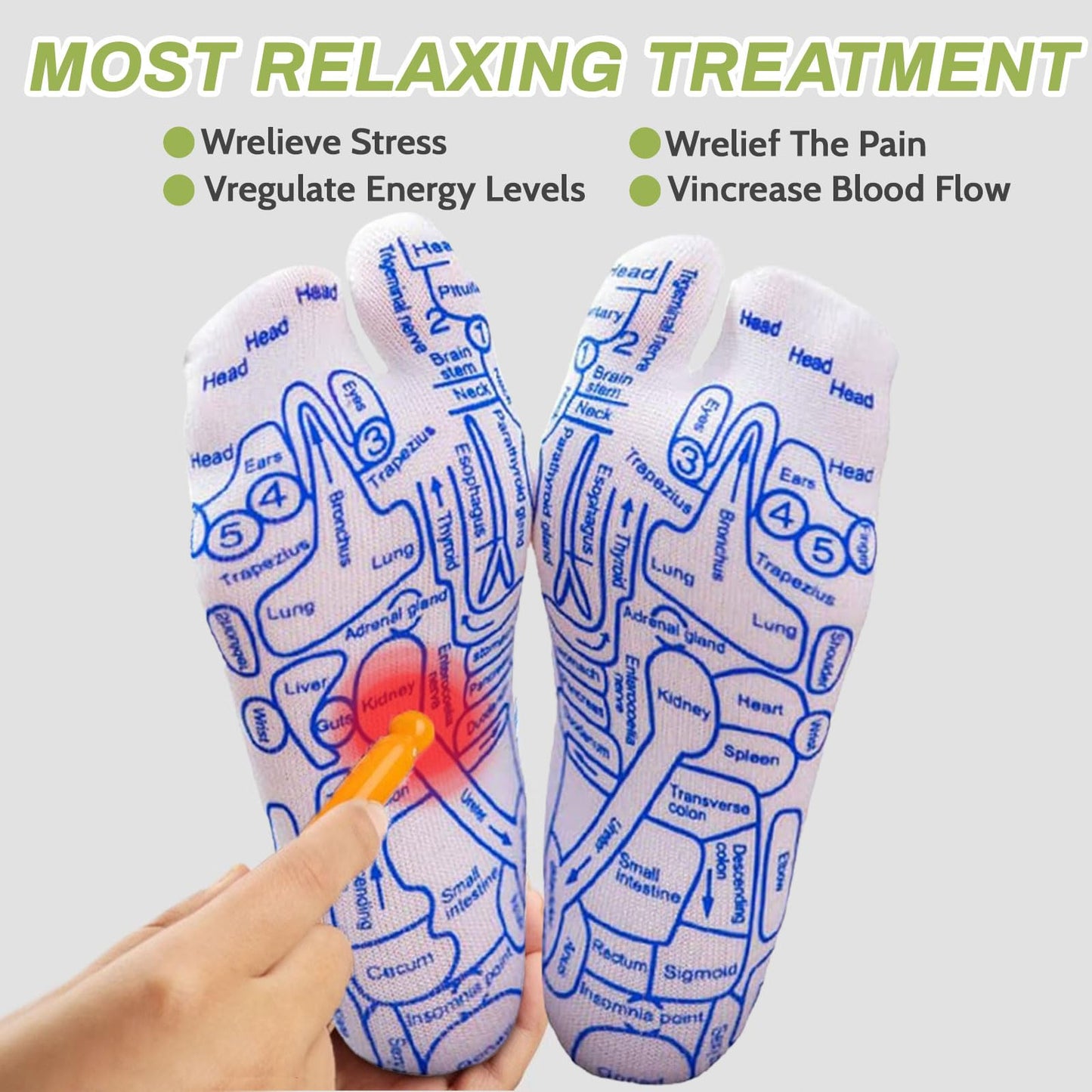 Reflexology Socks with Massage Tool – Acupressure Socks for Fatigue Relief & Circulation (Small Size)