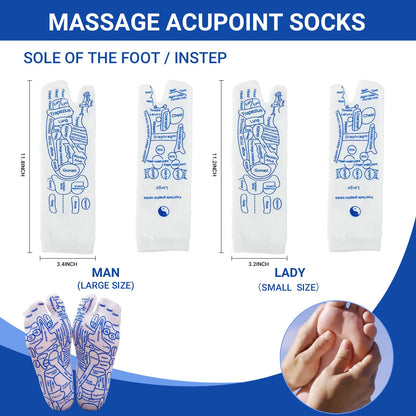 Reflexology Socks with Massage Tool – Acupressure Socks for Fatigue Relief & Circulation (Small Size)