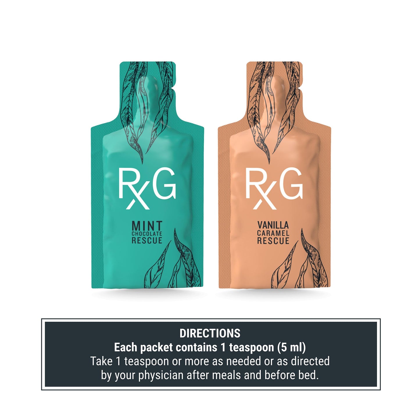 REFLUX GOURMET Natural Heartburn Relief — Alginate Therapy, 25 Pack (Mint Chocolate / Vanilla Caramel)