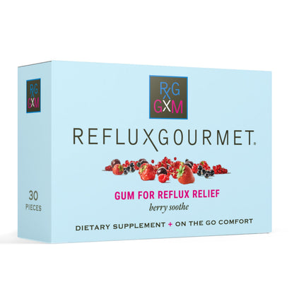 Reflux Gourmet Berry Soothe Gum – Alginate Therapy Gum for Acid Reflux, Digestive & Oral Health | Sugar Free, Gluten Free, Vegan