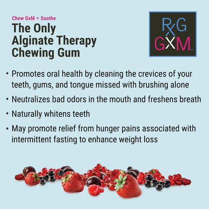 Reflux Gourmet Berry Soothe Gum – Alginate Therapy Gum for Acid Reflux, Digestive & Oral Health | Sugar Free, Gluten Free, Vegan