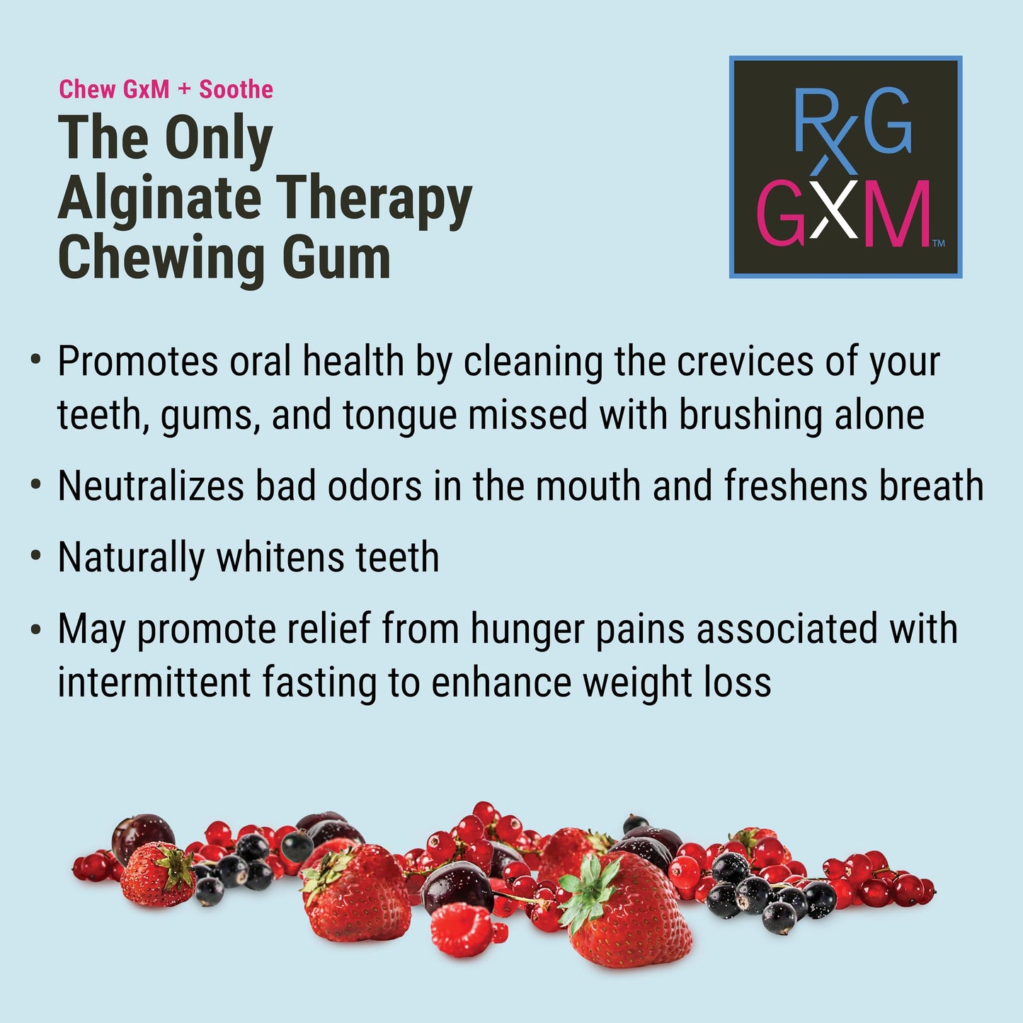 Reflux Gourmet Berry Soothe Gum – Alginate Therapy Gum for Acid Reflux, Digestive & Oral Health | Sugar Free, Gluten Free, Vegan