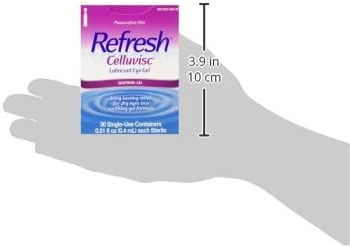 Refresh Celluvisc Lubricant Eye Gel — Preservative-Free, Single-Use Vials (Pack of 3)