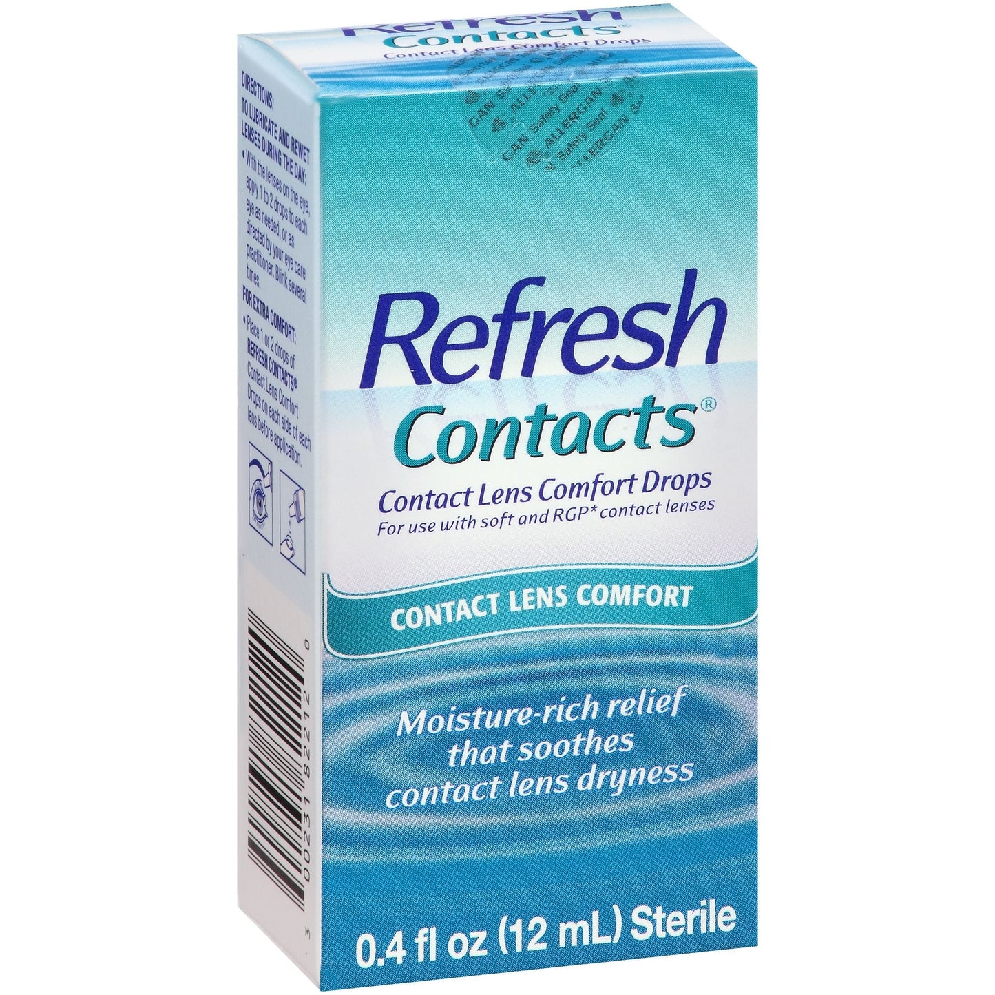 REFRESH Contacts Comfort Moisture Drops - For Contact Lenses, 0.40 oz (Pack of 2)