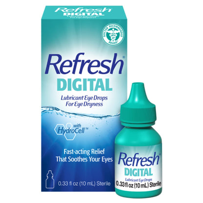 Refresh Digital Lubricant Eye Drops – Preservative-Free Hydration for Digital Eye Strain, 0.33 Fl Oz