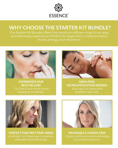 Essence Nasal Diffuser Starter Kit – Wearable Aromatherapy Inhalers